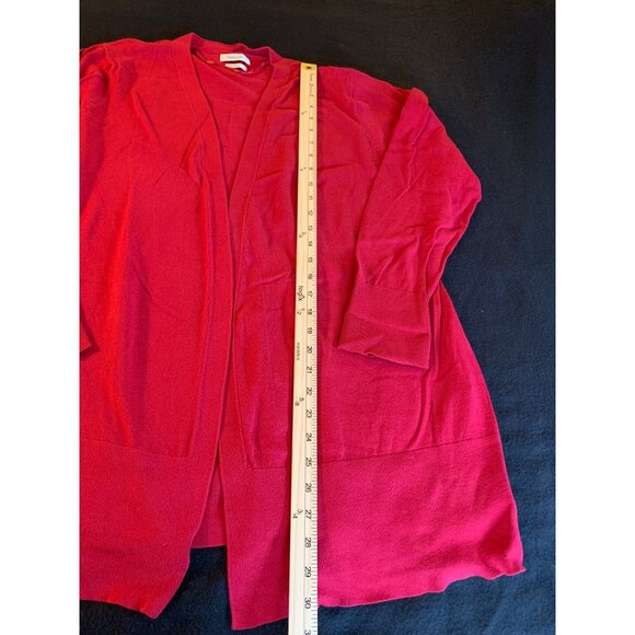Van Heusen Womens Red Open Front Cardigan Sweater Size XLarge Cotton/Nylon Blend - Picture 9 of 11